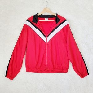 Victoria's Secret Pink Red Anorak Windbreaker Jacket